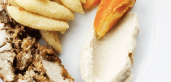 Poulet rôti et mousseline de panais